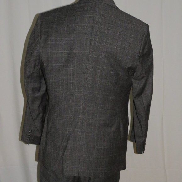 Simon Spurr Valdez Gray Plaid Two Button Suit 44R - Picture 10 of 14